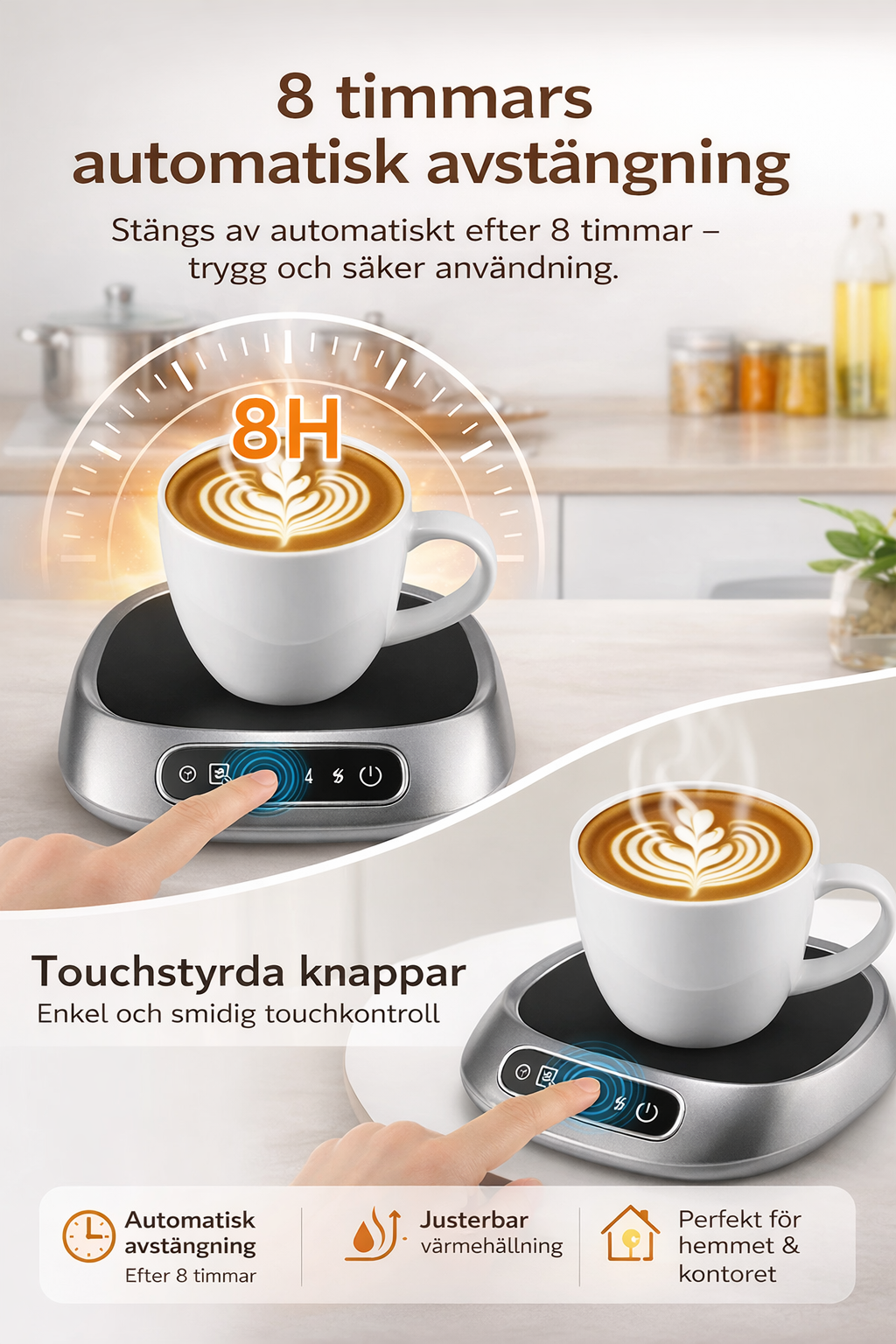 Elektrisk Koppvärmare med Temperaturkontroll